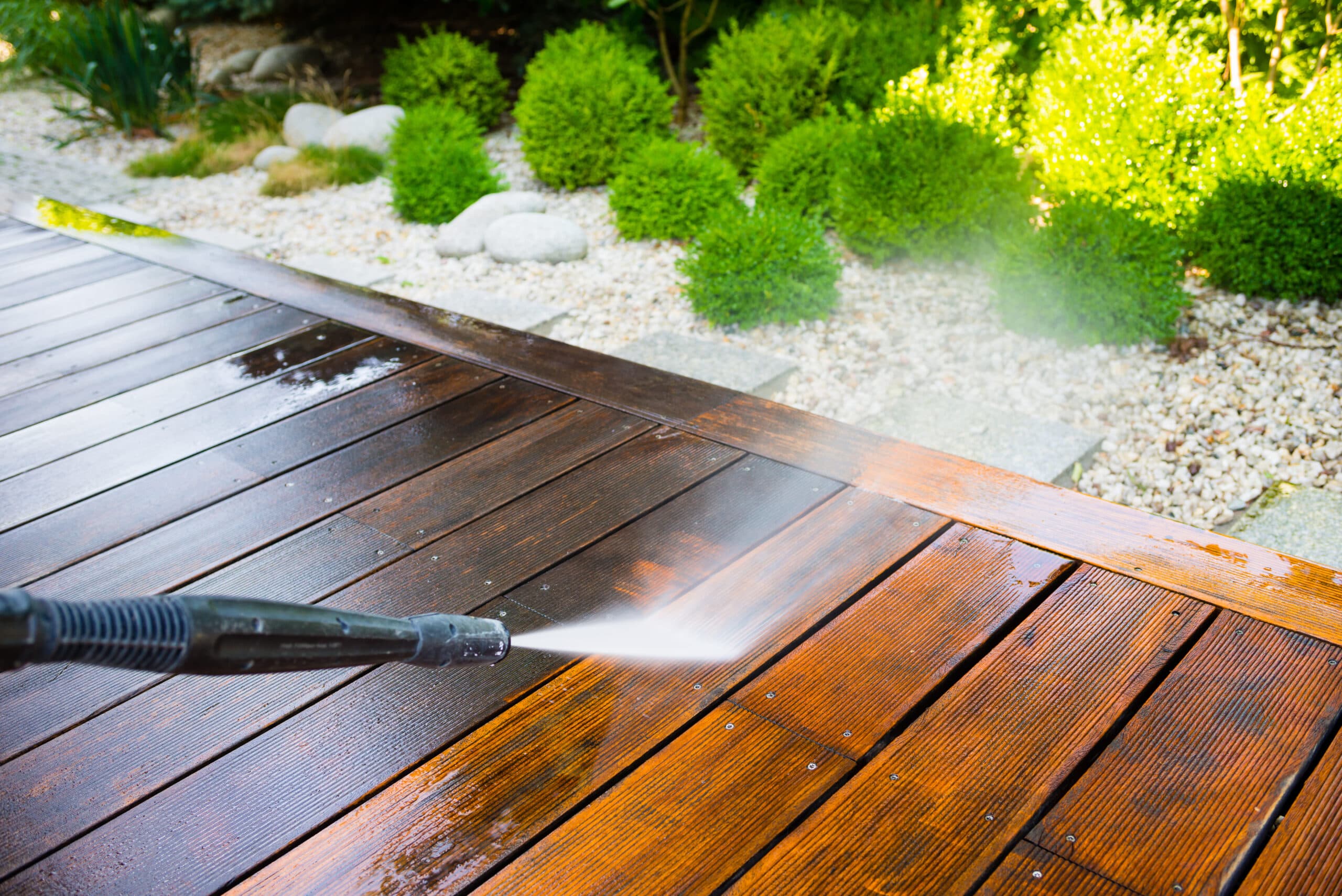 Pressure washing project